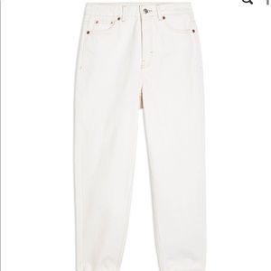 Topshop Off White Mom Jeans